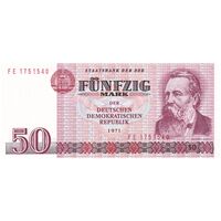 اسکناس 50 مارک 1971 جمهوری دموکراتیک - تک - UNC63 - آلمان