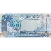 اسکناس 5 دینار 2006 (2008) حمد بن عیسی آل خلیفه - امضای خلیفه بن سلمان آل خلیفه - علائم نازک برای افراد کم بینا - تک - UNC62 - بحرین