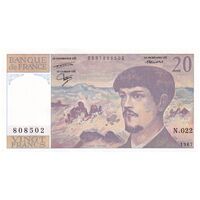 اسکناس 20 فرانک 1987 جمهوری پنجم - تک - UNC62 - فرانسه