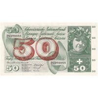 اسکناس 50 فرانک 1963 دولت فدرال - BG, WS, OK - تک - UNC62 - سوئیس