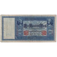 اسکناس 100 مارک 1910 ویلیام دوم - مهر قرمز - تک - VF - آلمان