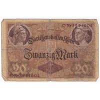اسکناس 20 مارک 1914 ویلیام دوم - تک - F - آلمان