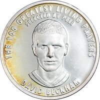 مدال نقره یادبود 100 سالگی فیفا 2004 - PF62 - دیوید بکام