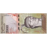 اسکناس 2000 بولیوار 2016 جمهوری بولیواری - تک - UNC63 - ونزوئلا
