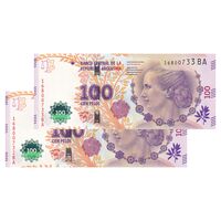 اسکناس 100 پزو بدون تاریخ (2016) جمهوری فدرال - جفت - UNC63 - آرژانتین