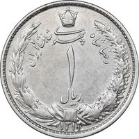 سکه 1 ریال 1312 - AU50 - رضا شاه