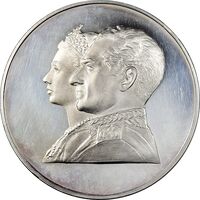 مدال نقره 200 ریال جشنهای 2500 ساله 1350 - PF62 - محمد رضا شاه