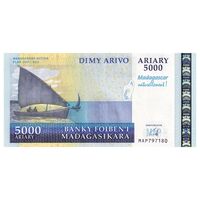 اسکناس 5000 آریاری بدون تاریخ (2008) جمهوری سوم - تک - UNC62 - ماداگاسکار