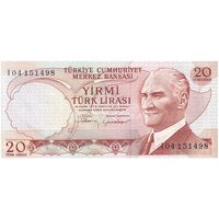 اسکناس 20 لیره بدون تاریخ (1983) سری چهارم جمهوری - تک - UNC62 - ترکیه