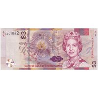 اسکناس 3 دلار 2019 الیزابت دوم - تک - UNC62 - باهاما