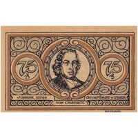اسکناس 75 فینیگ 1921 جمهوری وایمار - یوهان هوگو - تک - UNC62 - آلمان