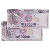 اسکناس 5000 فرانک 2021 جمهوری - جفت - UNC61 - گینه