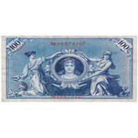 اسکناس 100 مارک 1908 ویلیام دوم - مهر قرمز - تک - EF - آلمان