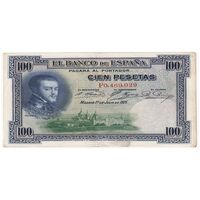 اسکناس 100 پزتا 1925 آلفونسوی سیزدهم - تک - EF - اسپانیا