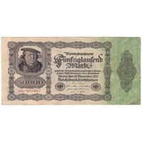 اسکناس 50000 مارک 1922 جمهوری وایمار - تک - VF - آلمان