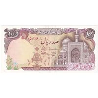 اسکناس 100 ریال (بنی صدر - نوبری) فیلیگران بیضی - تک - AU55 - جمهوری اسلامی