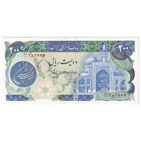 اسکناس 200 ریال (اردلان - مولوی) بدون فیلیگران - تک - AU50 - جمهوری اسلامی