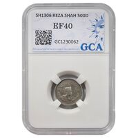 سکه 500 دینار 1306 تصویری - EF40 - رضا شاه