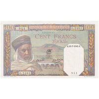 اسکناس 100 فرانک 1945 مستعمره فرانسه - تک - UNC63 - الجزایر