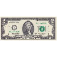 اسکناس 2 دلار 2017 جمهوری فدرال - B (نیویورک) - تک - UNC62 - آمریکا