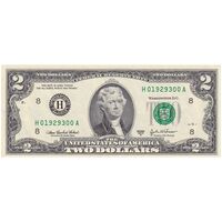 اسکناس 2 دلار 2003 جمهوری فدرال - H (سنت لوئیس) - تک - UNC62 - آمریکا