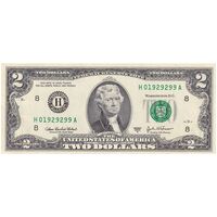 اسکناس 2 دلار 2003 جمهوری فدرال - H (سنت لوئیس) - تک - UNC62 - آمریکا