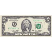 اسکناس 2 دلار 2003 جمهوری فدرال - A (بوستون) - تک - UNC62 - آمریکا