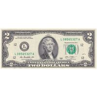 اسکناس 2 دلار 2013 جمهوری فدرال - L (سان فرانسیسکو) - تک - UNC61 - آمریکا