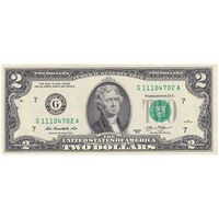 اسکناس 2 دلار 2013 جمهوری فدرال - G (شیکاگو) - تک - UNC61 - آمریکا