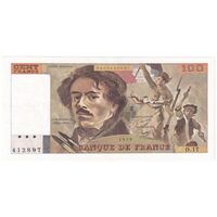 اسکناس 100 فرانک 1979 جمهوری پنجم - تک - AU - فرانسه