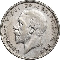 سکه 1/2 کرون 1925 جرج پنجم - AU50 - انگلستان