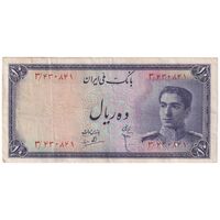 اسکناس 10 ریال سری سوم - تک - VF35 - محمد رضا شاه