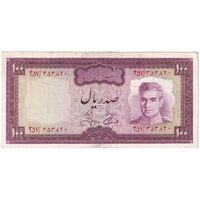 اسکناس 100 ریال (آموزگار - جهانشاهی) - تک - EF45 - محمد رضا شاه