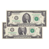 اسکناس 2 دلار 2017 جمهوری فدرال - B (نیویورک) - جفت - UNC62 - آمریکا