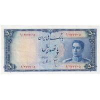اسکناس 500 ریال سری سوم - تک - VF35 - محمد رضا شاه