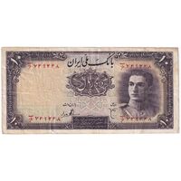 اسکناس 10 ریال سری اول - تک - VF30 - محمد رضا شاه