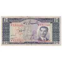 اسکناس 10 ریال 1332 - تک - VF35 - محمد رضا شاه