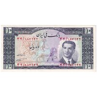 اسکناس 10 ریال 1332 - تک - UNC63 - محمد رضا شاه