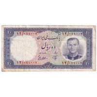 اسکناس 10 ریال 1337 - تک - VF35 - محمد رضا شاه