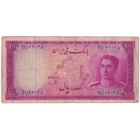 اسکناس 100 ریال سری سوم - تک - VF30 - محمد رضا شاه