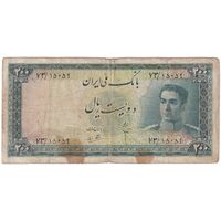اسکناس 200 ریال سری سوم - تک - F15 - محمد رضا شاه