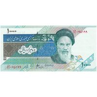 اسکناس 10000 ریال (جعفری - شیبانی) امام - تک - AU55 - جمهوری اسلامی