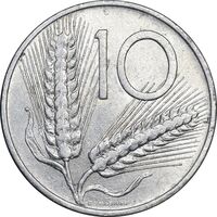سکه 10 لیره 1968 جمهوری - AU55 - ایتالیا