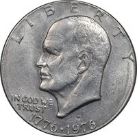 سکه یک دلار 1976D جشن دویست سالگی آمریکا - AU55 - آمریکا