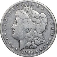 سکه یک دلار 1898 مورگان - VF35 - آمریکا