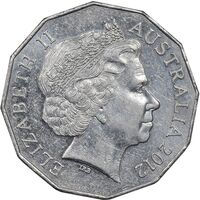 سکه 50 سنت 2012 الیزابت دوم - AU58 - استرالیا