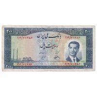 اسکناس 200 ریال 1330 - تک - VF25 - محمد رضا شاه