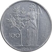 سکه 100 لیره 1965 جمهوری - EF45 - ایتالیا