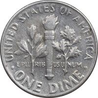 سکه 1 دایم 1965 روزولت - EF45 - آمریکا