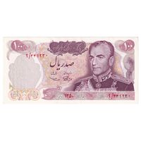 اسکناس 100 ریال 1350 - تک - UNC60 - محمد رضا شاه